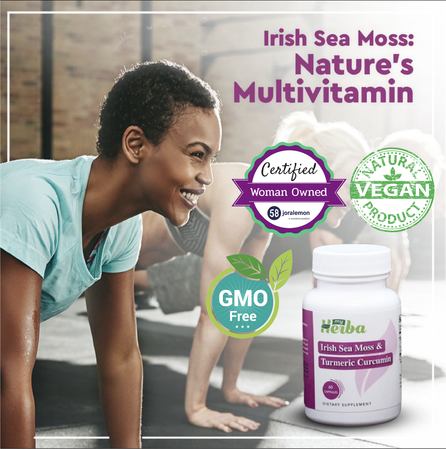 Sea Moss & Turmeric Superfood Supplement - 60 Capsules